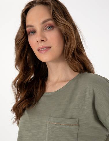 Haki Regular Fit Tişört