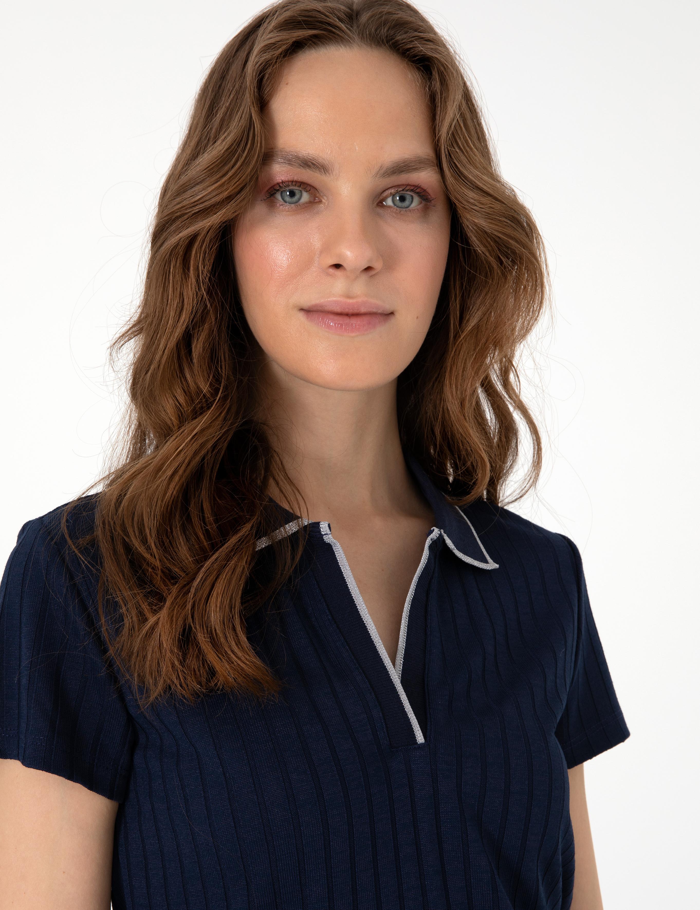 Lacivert Slim Fit Basic Tişört