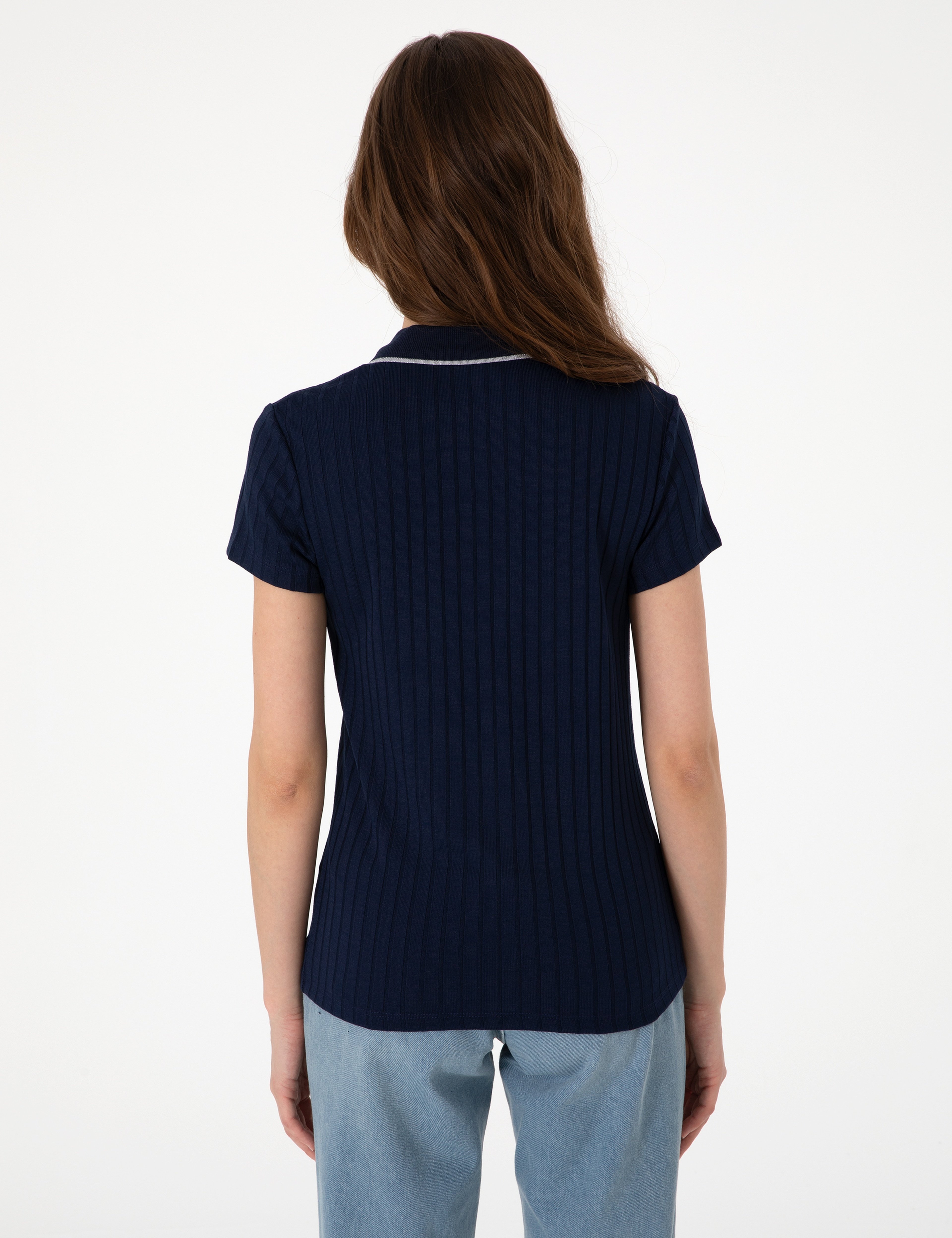 Lacivert Slim Fit Basic Tişört
