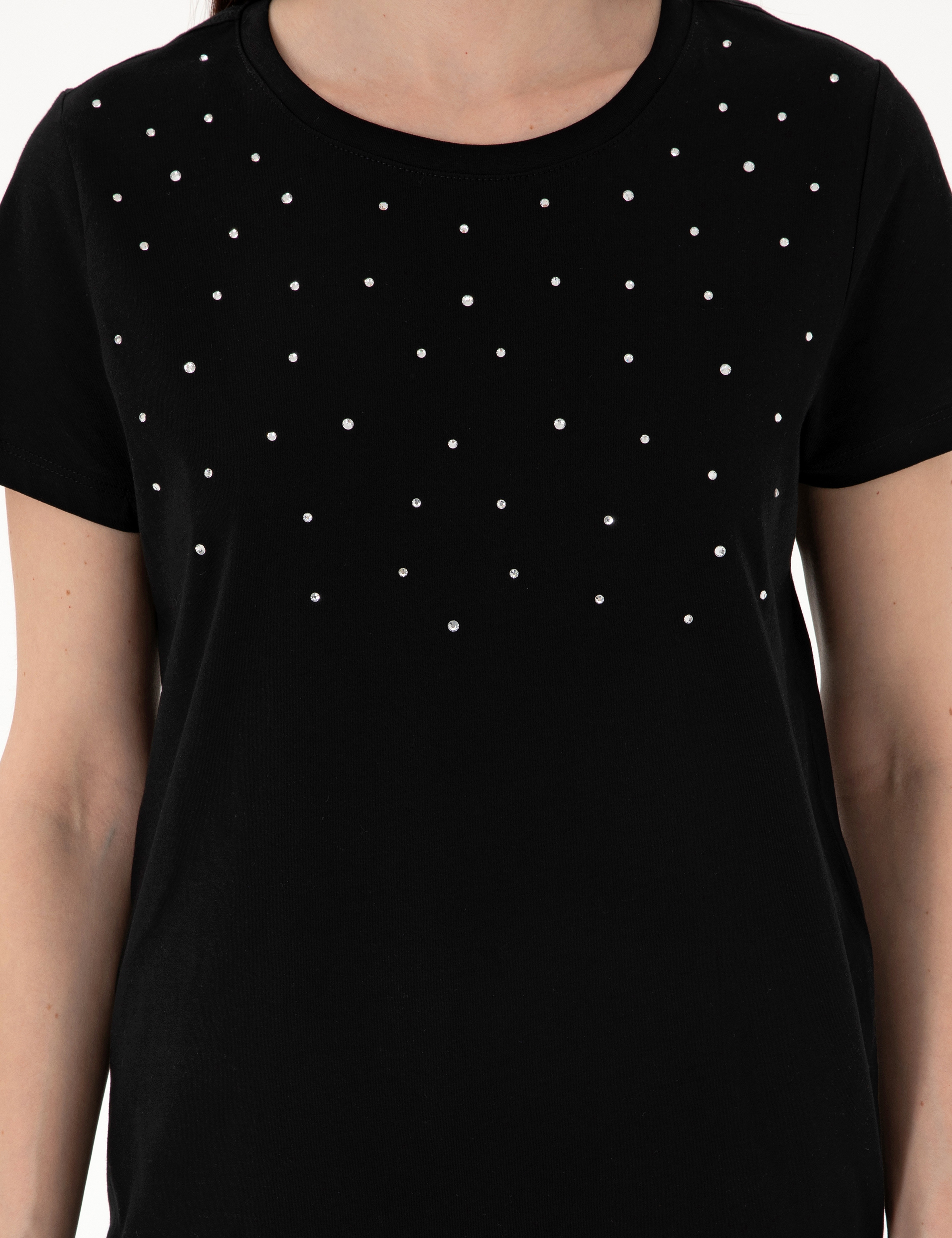 Siyah Regular Fit Tişört - Image 6