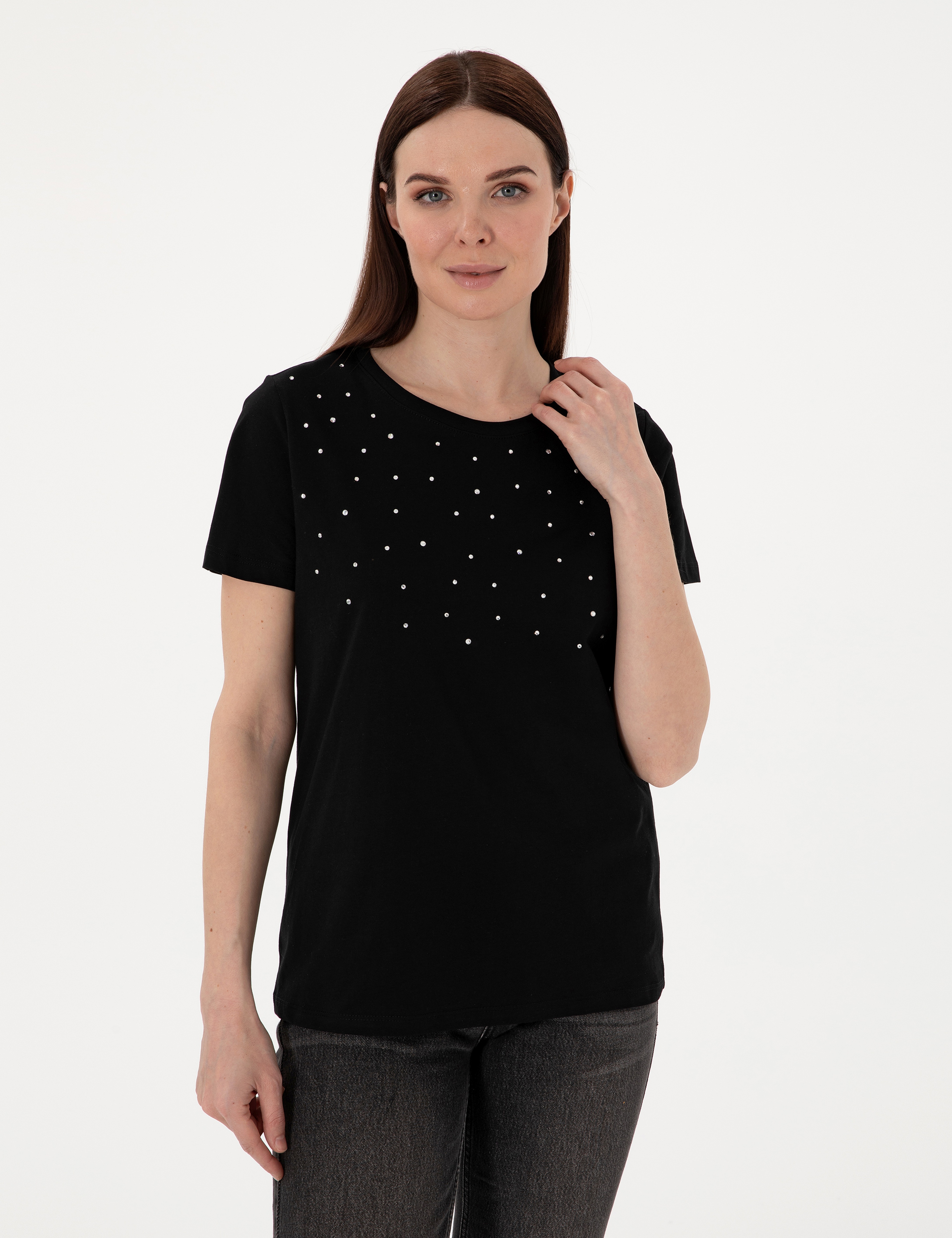 Siyah Regular Fit Tişört - Image 3