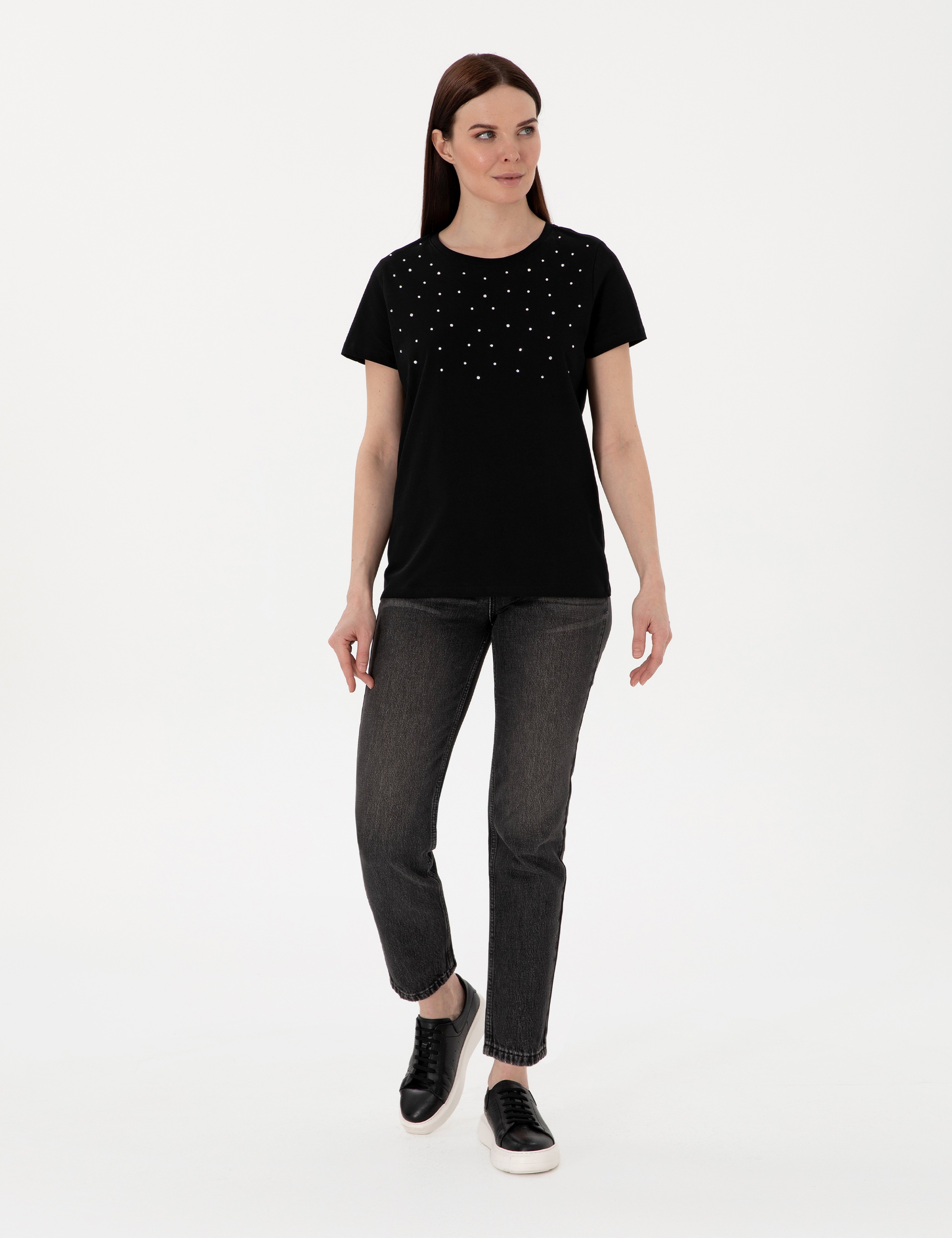 Siyah Regular Fit Tişört - Image 4