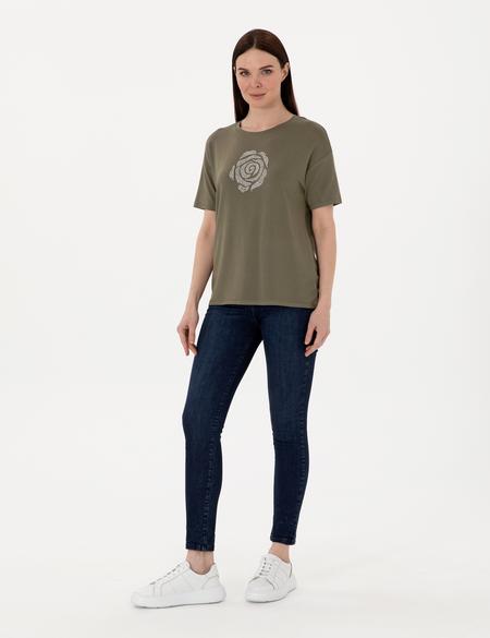 Haki Regular Fit Tişört - 50307307012