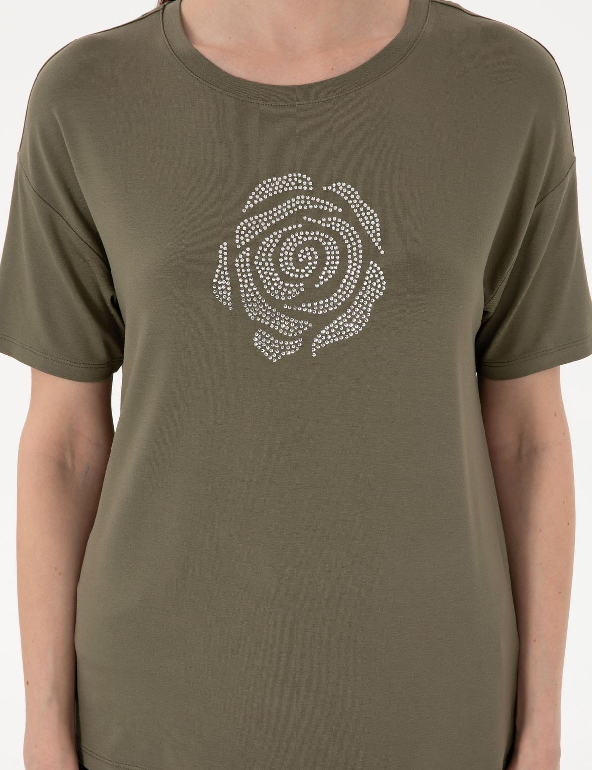 Haki Regular Fit Tişört - 50307307012