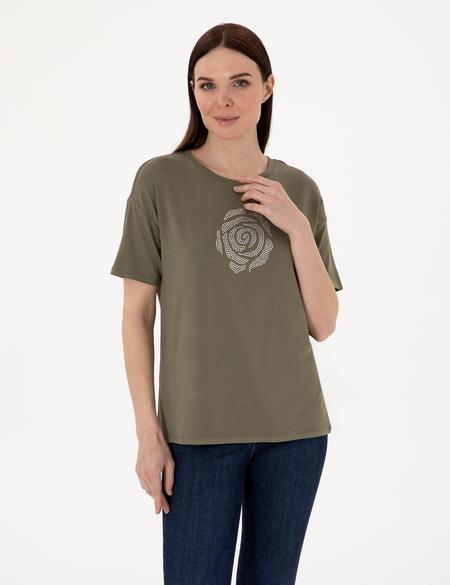 Haki Regular Fit Tişört - 50307307012