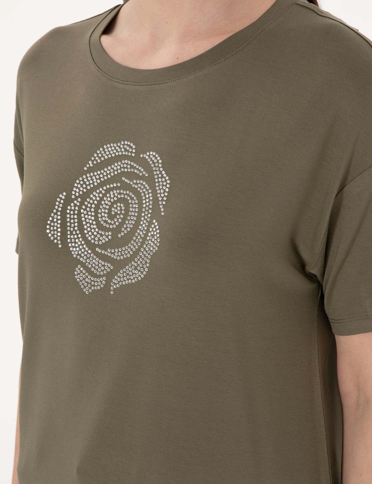 Haki Regular Fit Tişört - 50307307012