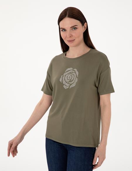 Haki Regular Fit Tişört - 50307307012