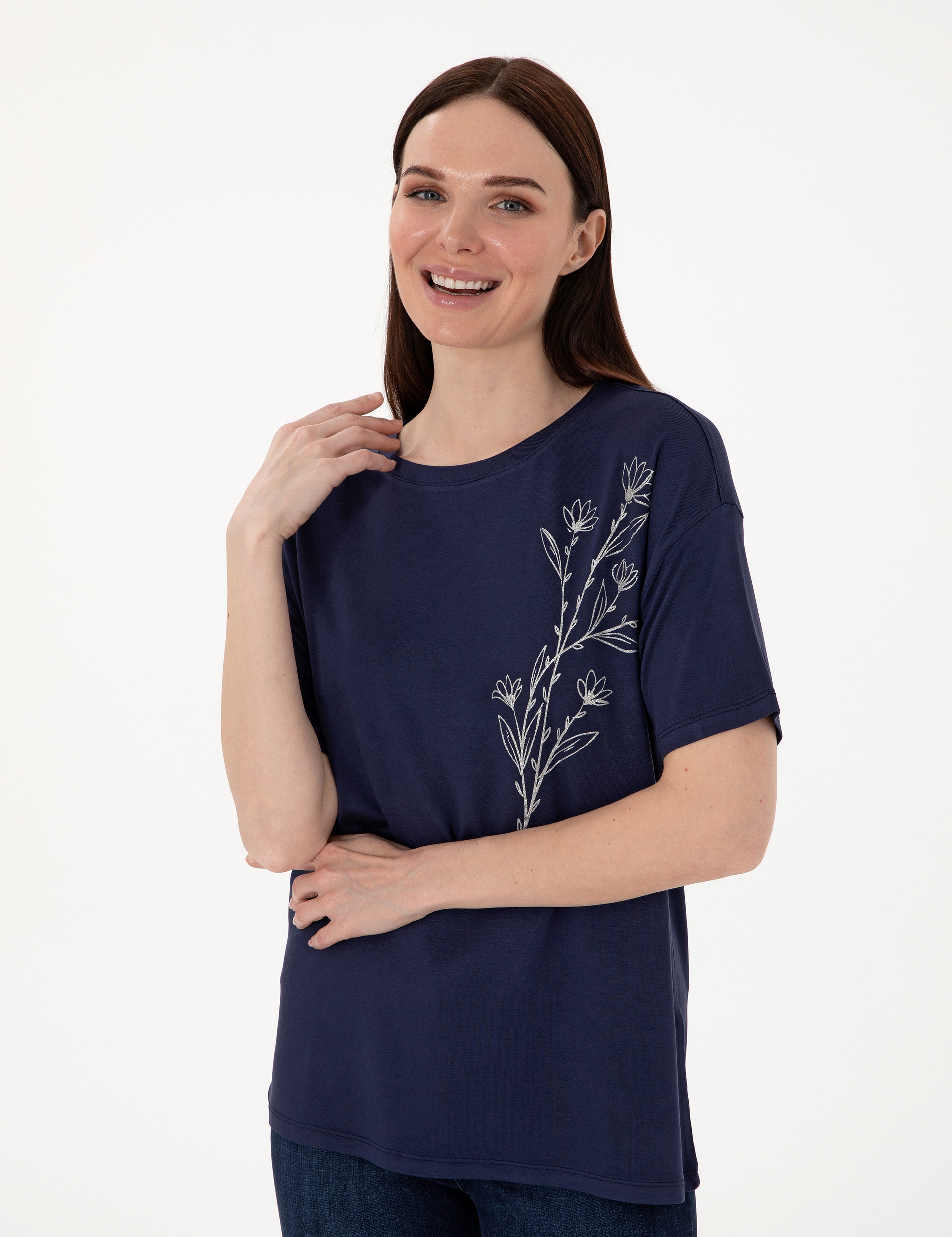 Lacivert Comfort Fit Tişört - Image 3