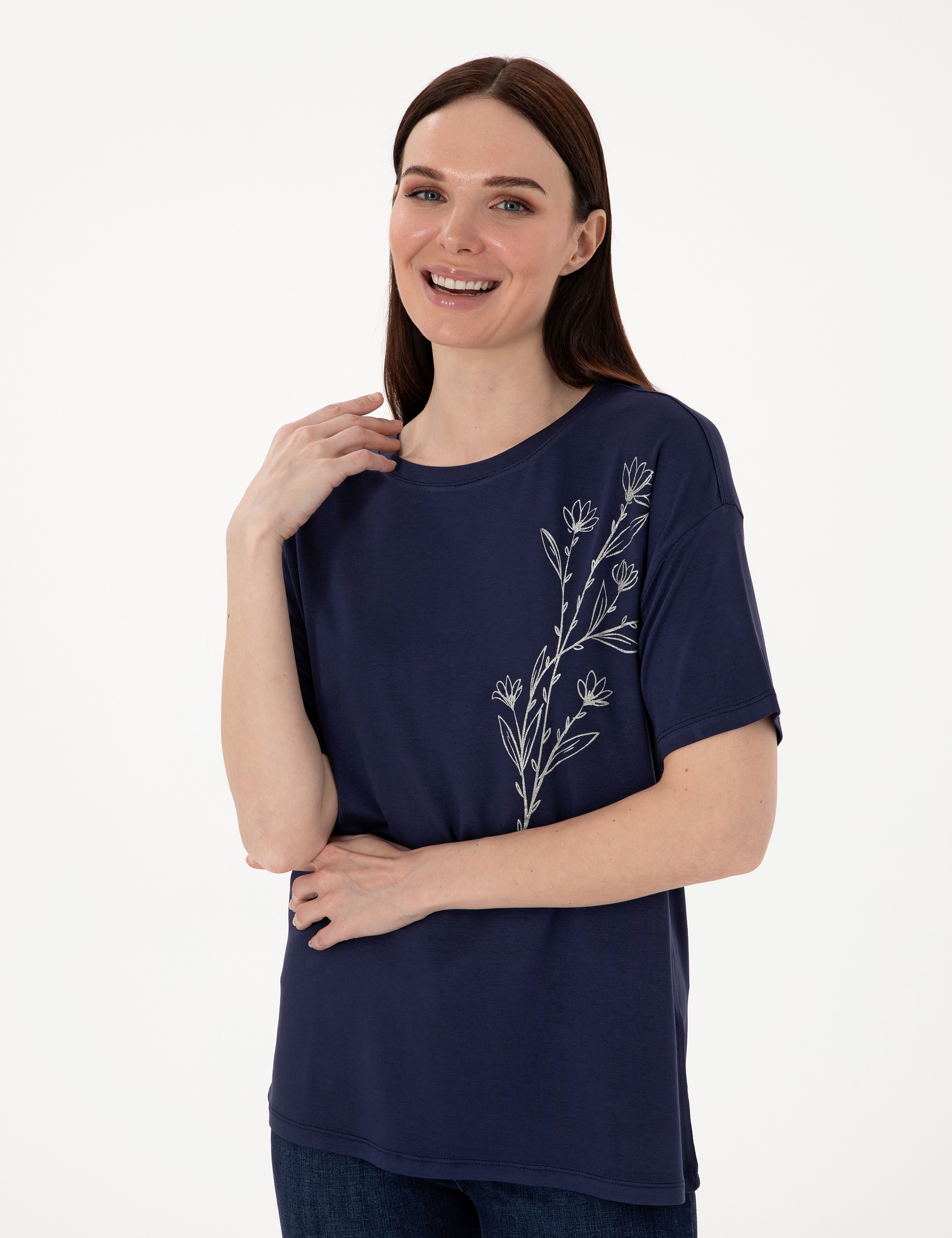 Lacivert Comfort Fit Tişört