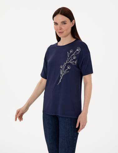 Lacivert Comfort Fit Tişört