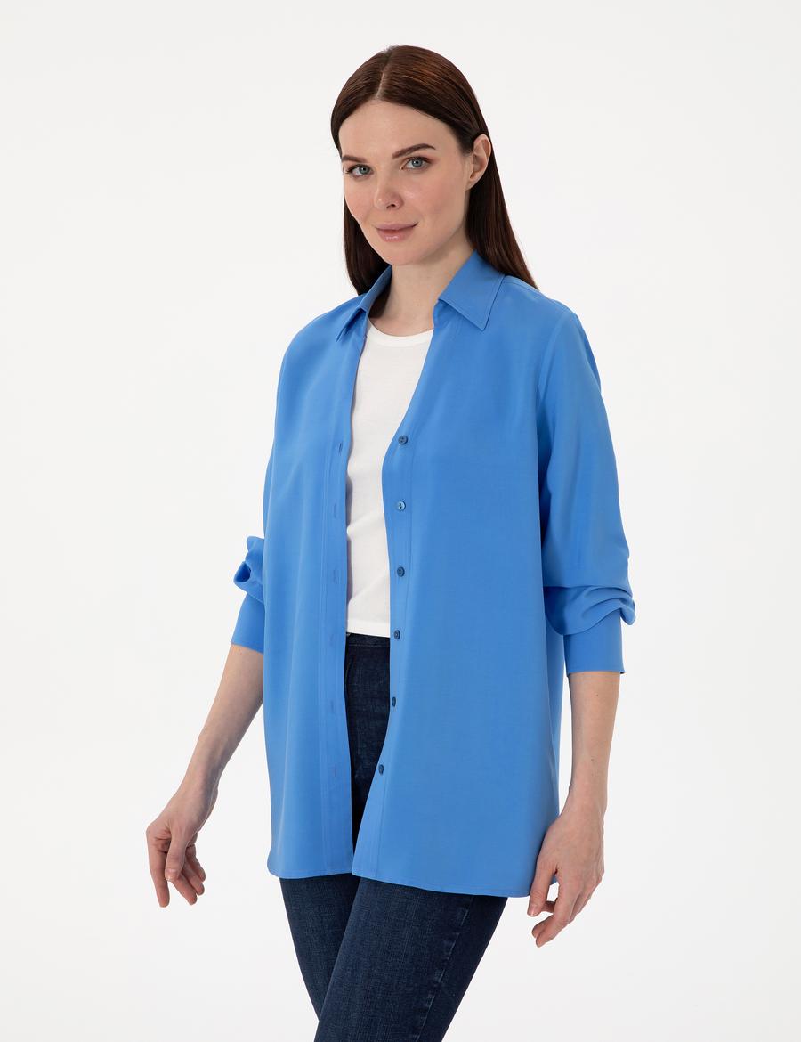 Mavi Comfort Fit Uzun Kollu Gömlek
