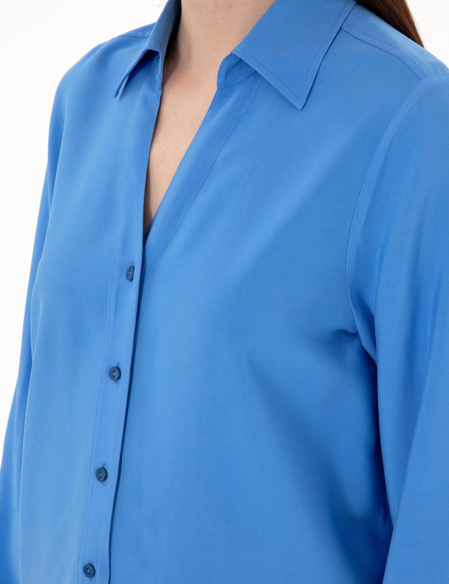 Mavi Comfort Fit Uzun Kollu Gömlek