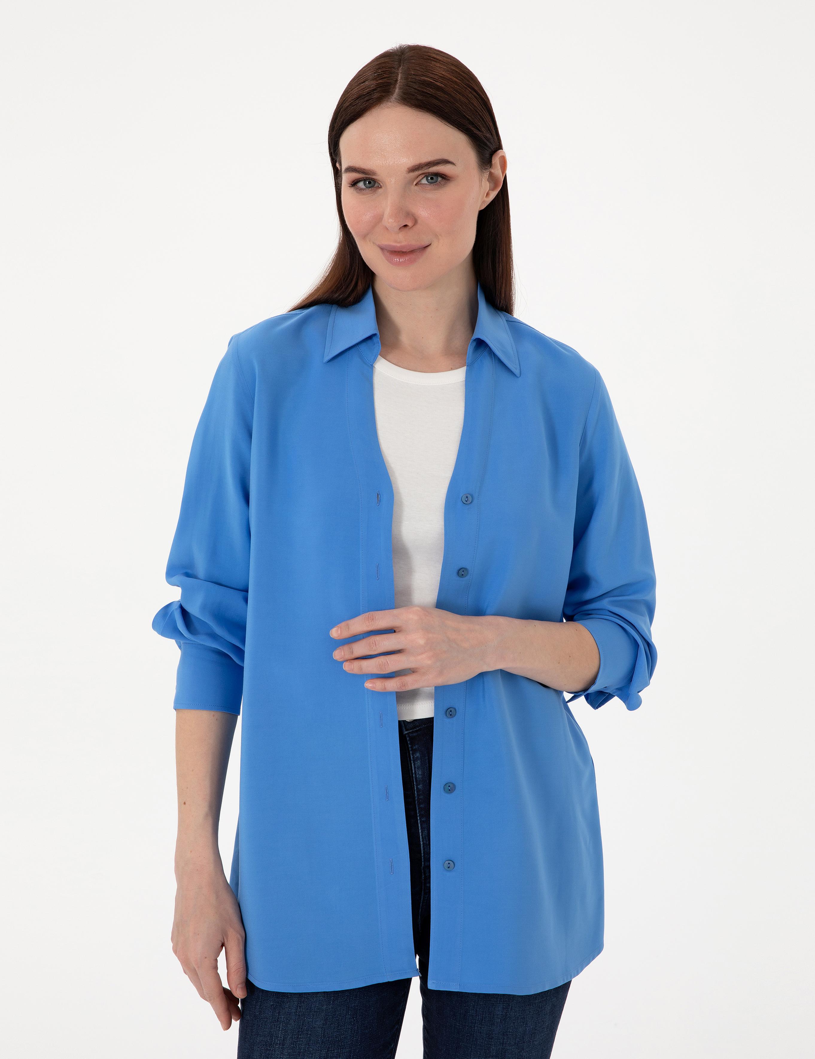 Mavi Comfort Fit Uzun Kollu Gömlek