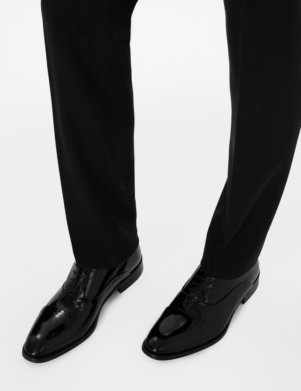 Siyah %100 Deri Microlight Taban Rugan Klasik Ayakkabı - 50310169006