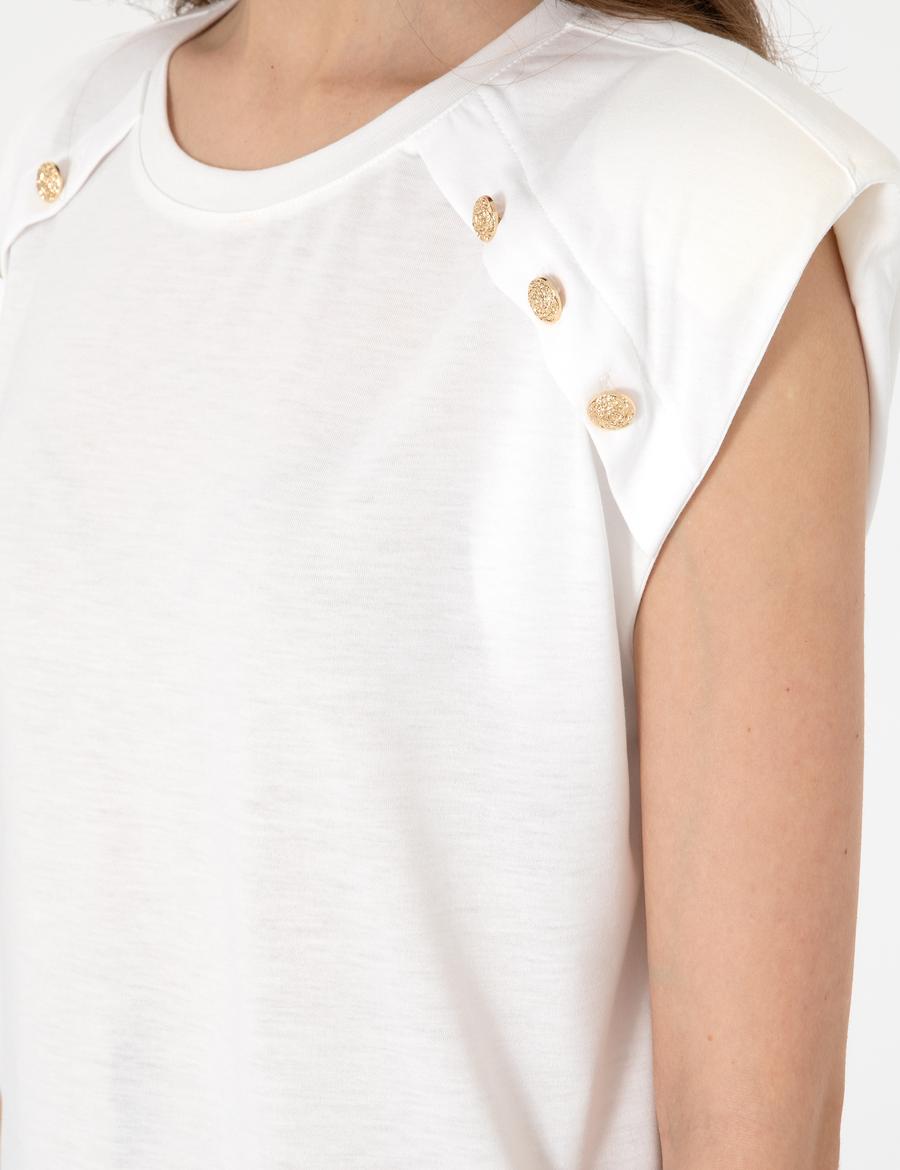 Beyaz Regular Fit Tişört