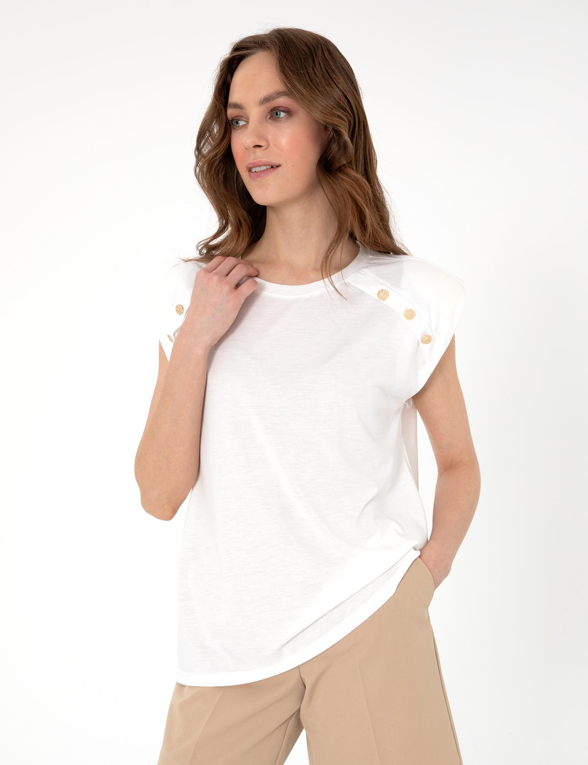 Beyaz Regular Fit Tişört