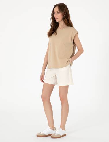 Bej Comfort Fit Tişört