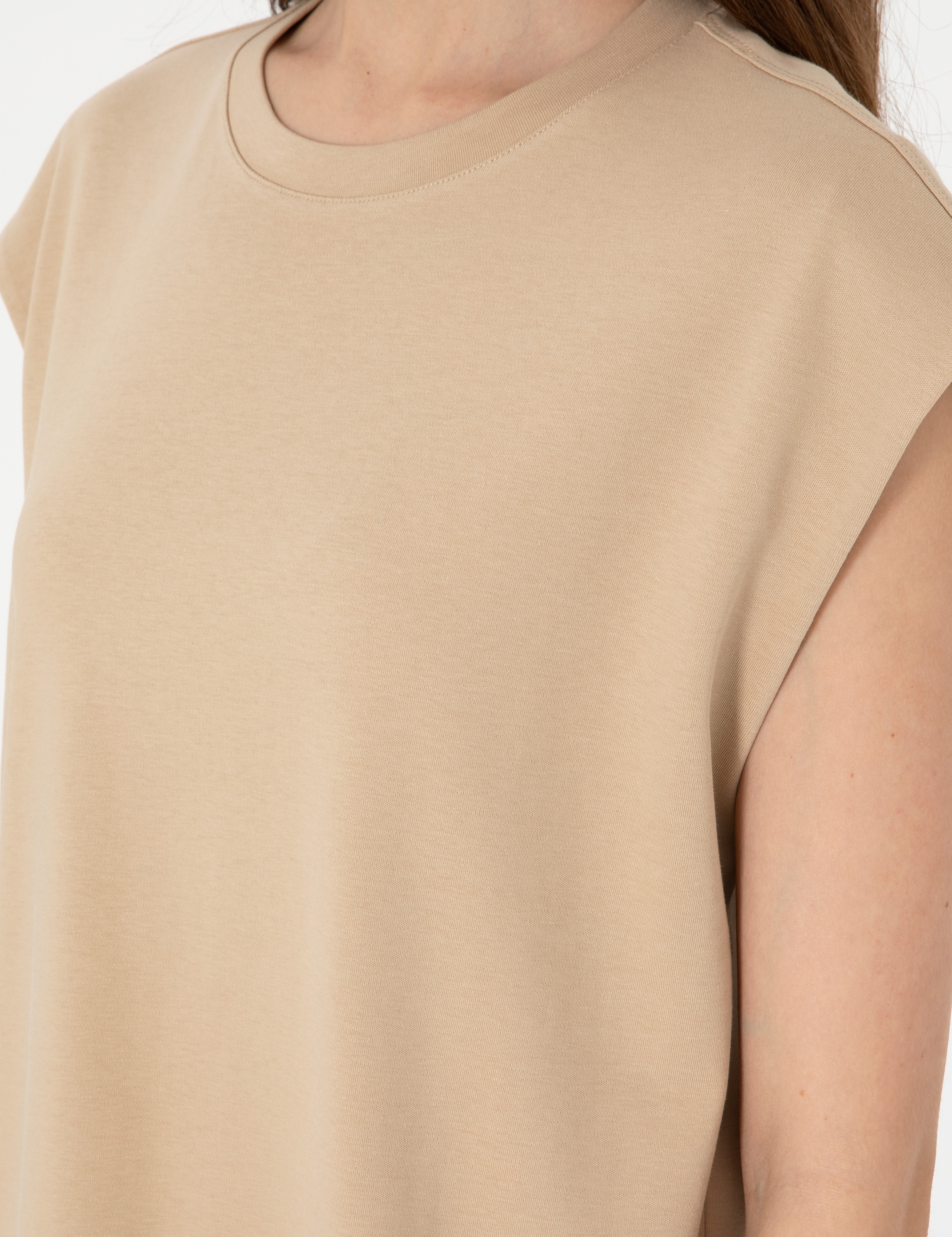 Bej Comfort Fit Tişört - Image 7