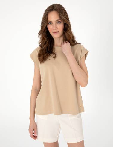 Bej Comfort Fit Tişört