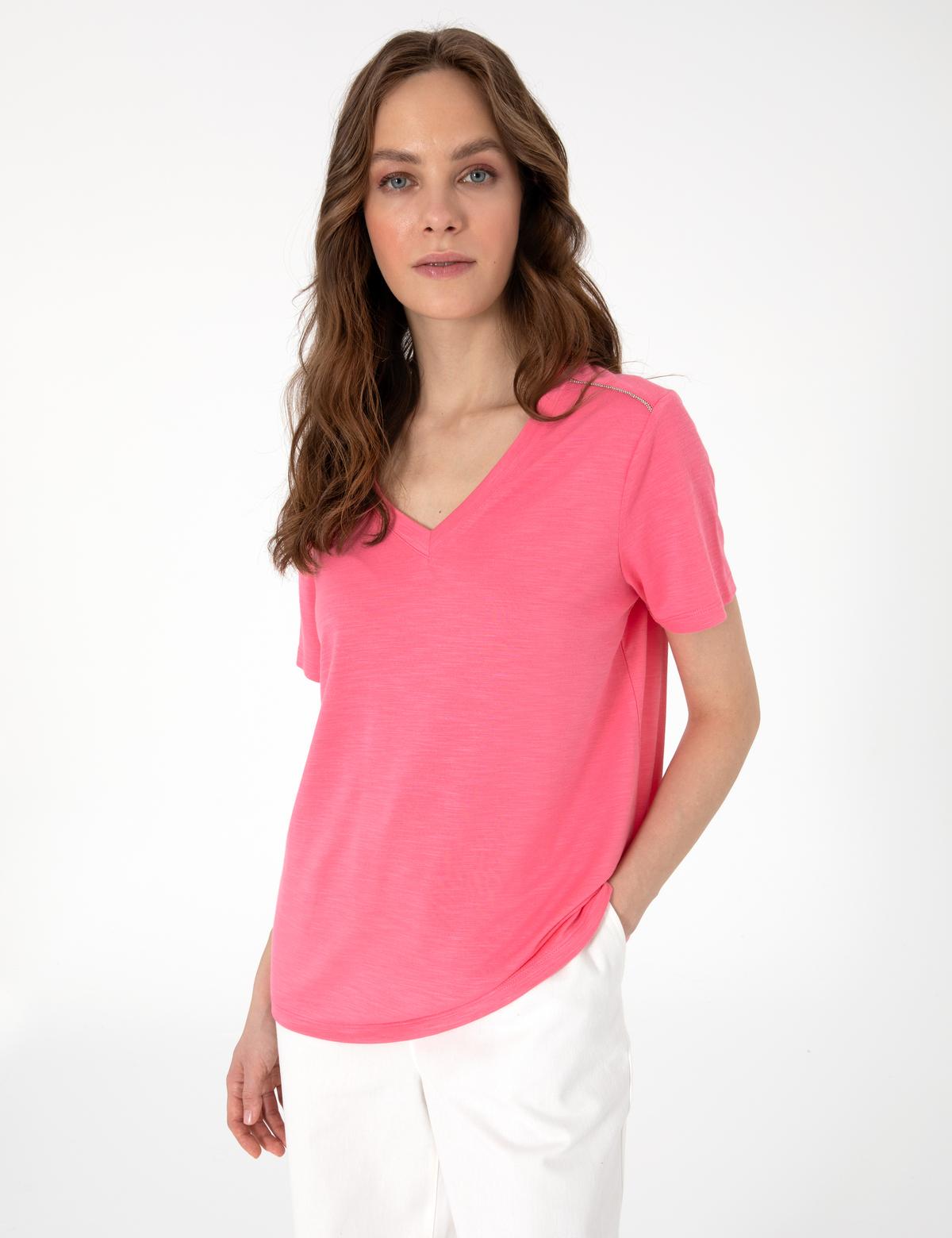 Pembe Regular Fit Tişört