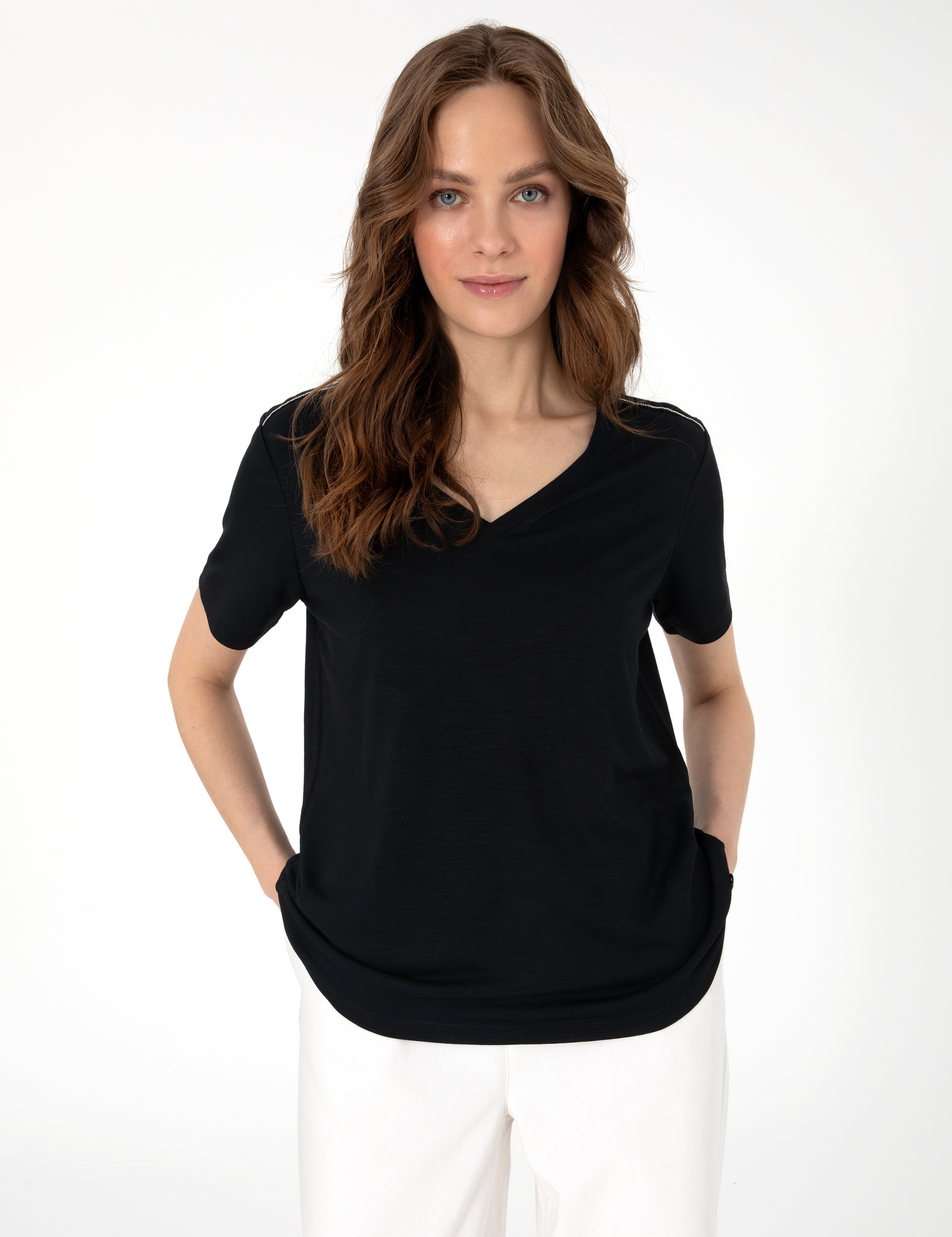 Siyah Regular Fit Tişört - Image 1