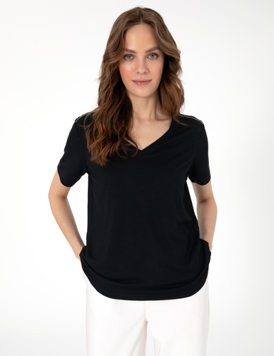 Siyah Regular Fit Tişört