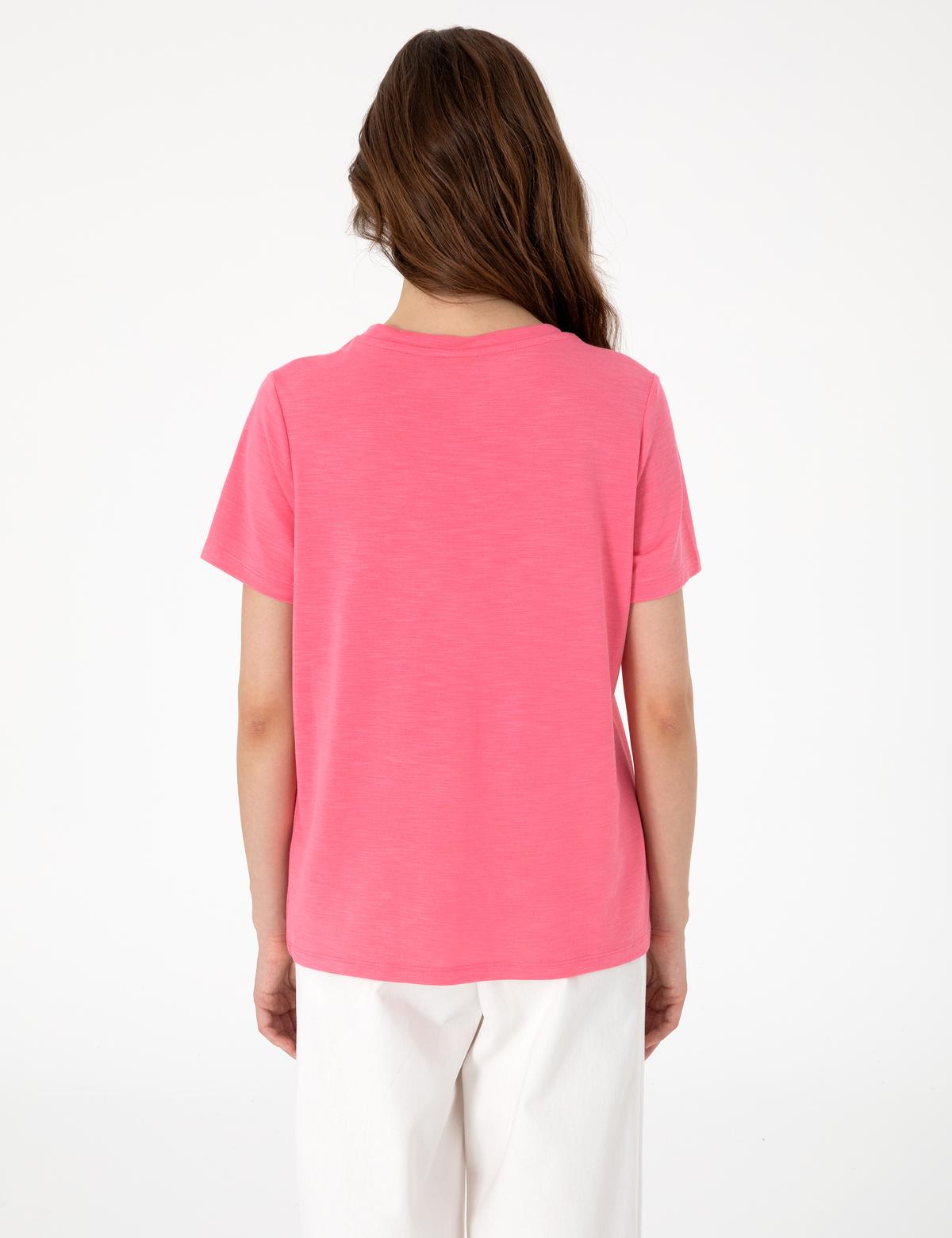 Pembe Regular Fit Tişört - 50301461064