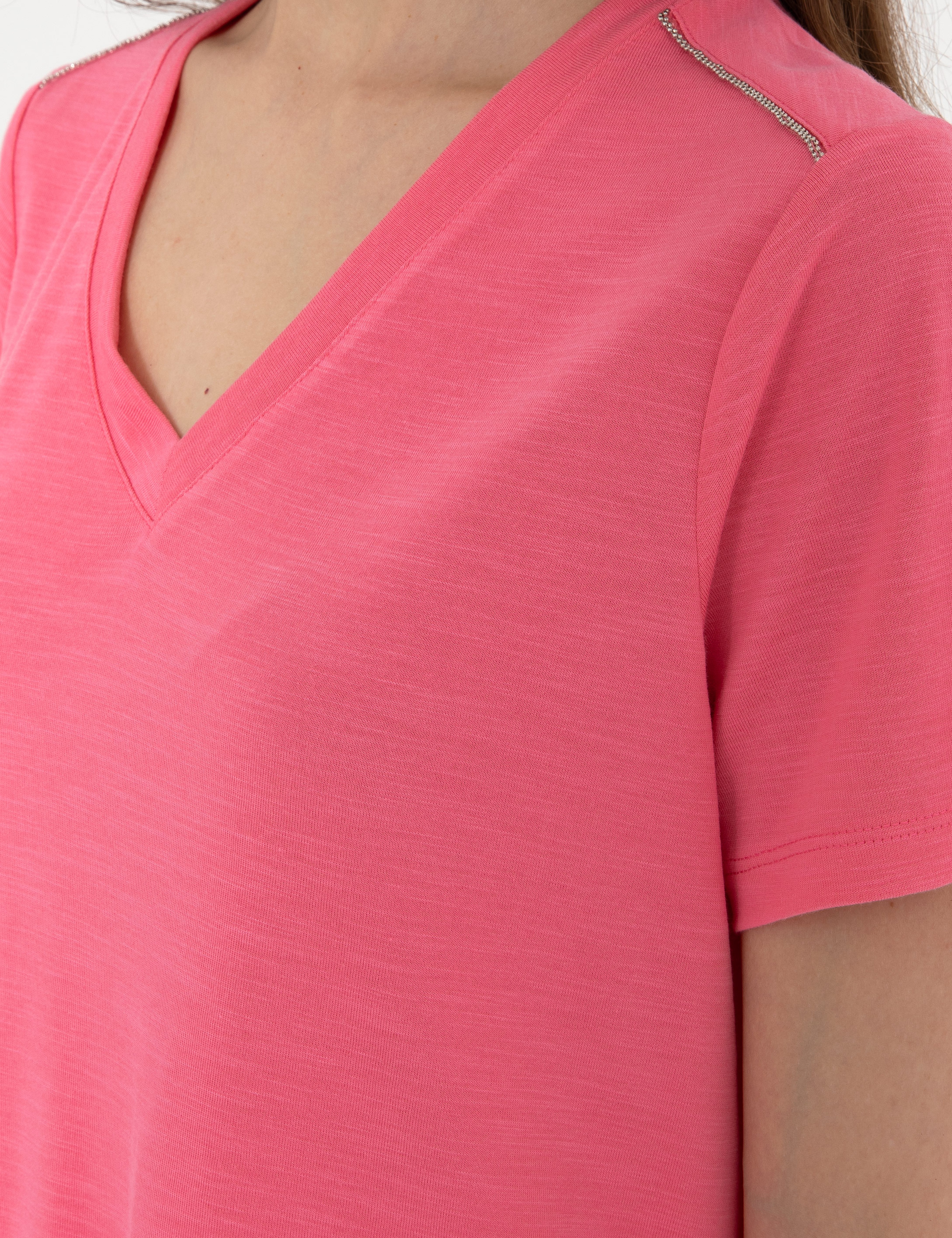 Pembe Regular Fit Tişört - Image 6