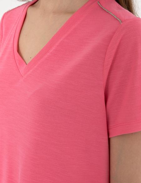 Pembe Regular Fit Tişört - 50301461064