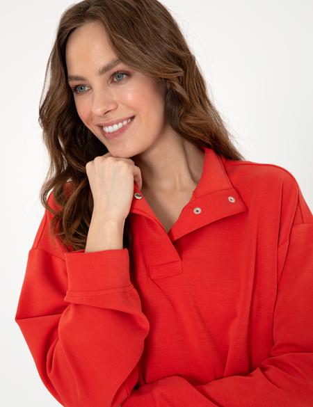 Kırmızı Comfort Fit Sweatshirt - 50301338004