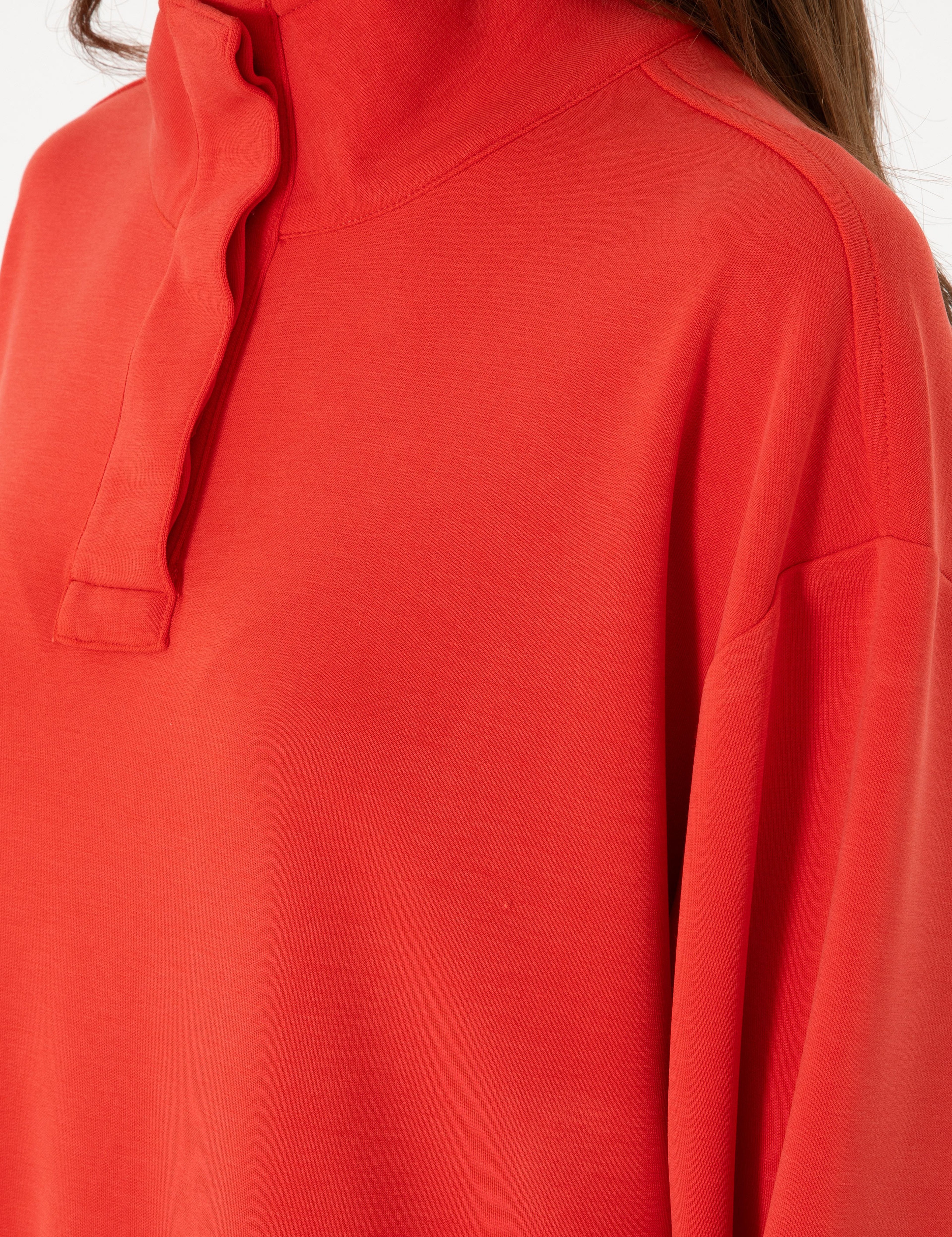 Kırmızı Comfort Fit Sweatshirt - Image 7