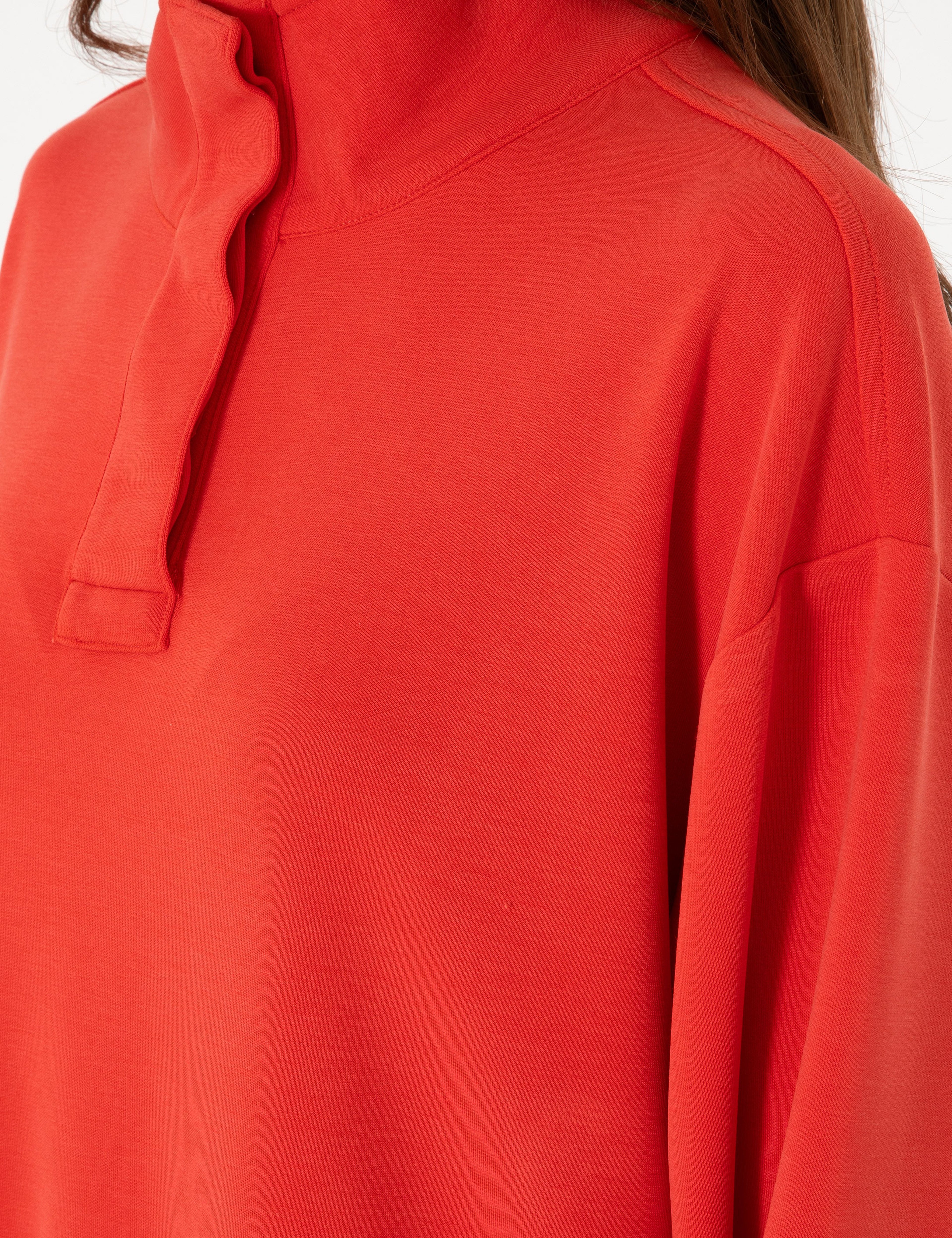 Kırmızı Comfort Fit Sweatshirt