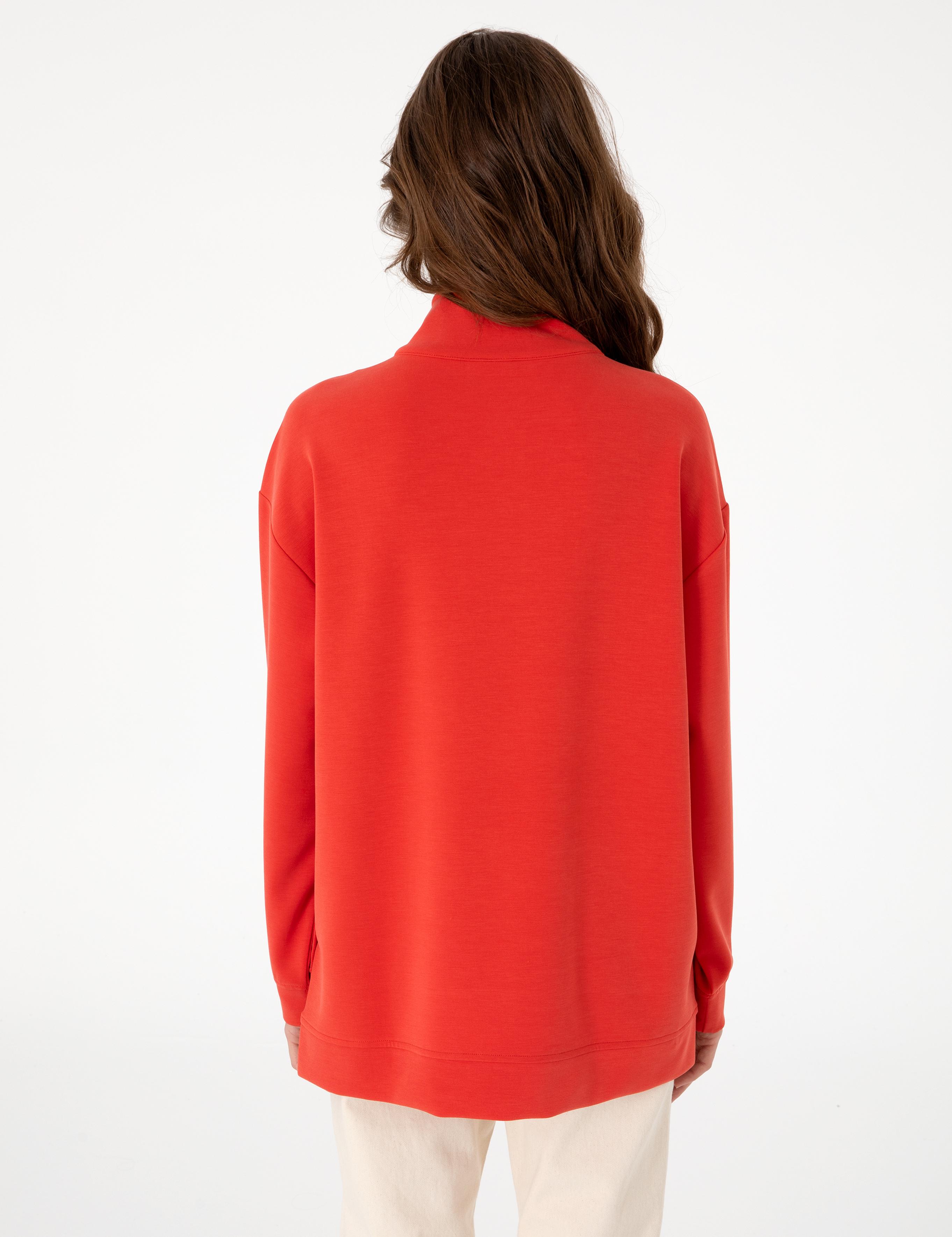 Kırmızı Comfort Fit Sweatshirt