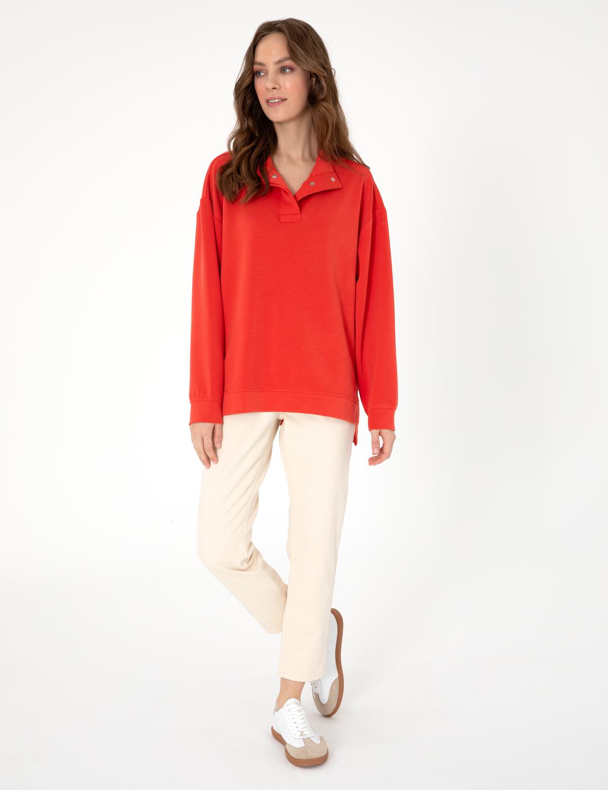 Kırmızı Comfort Fit Sweatshirt - 50301338004