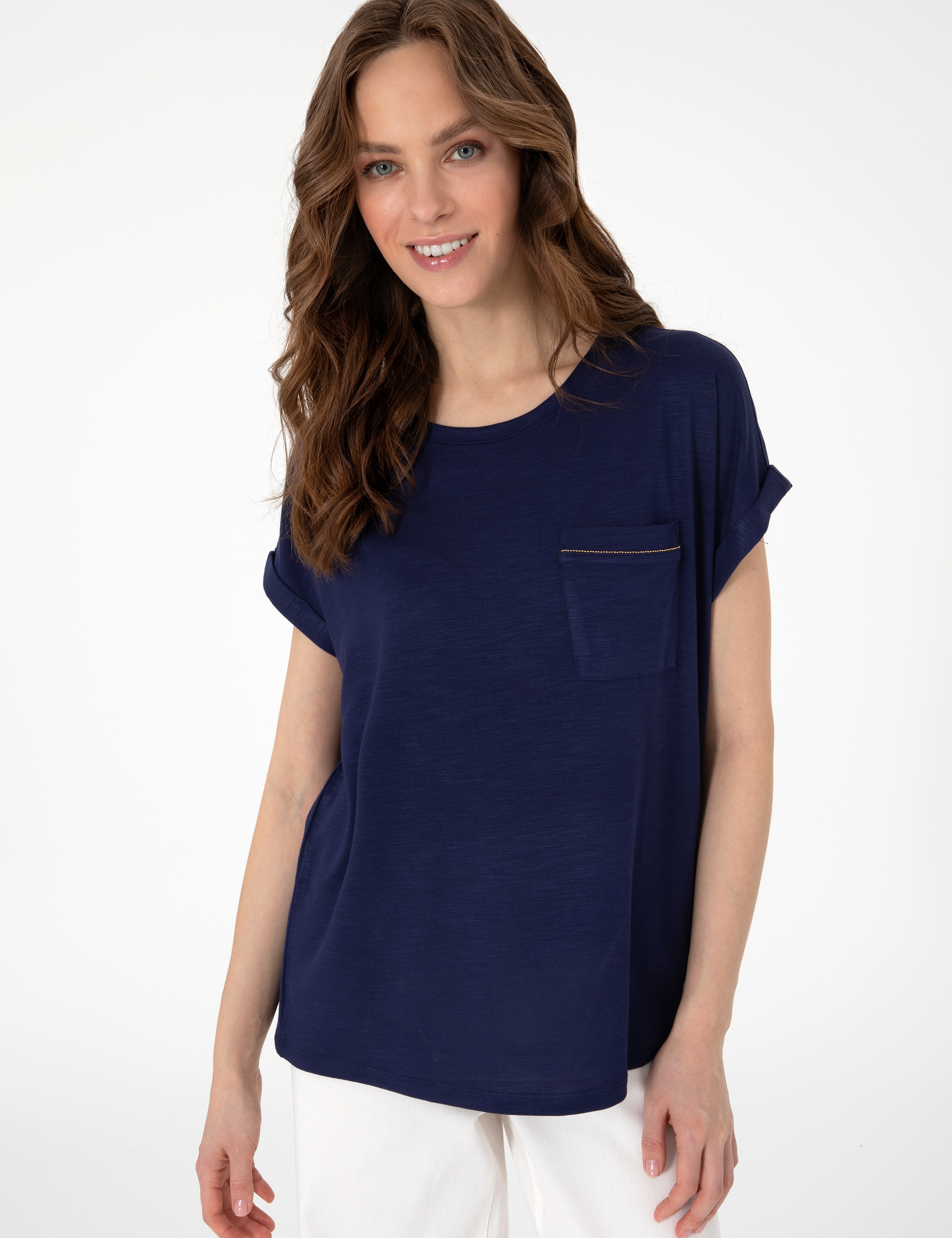 Lacivert Regular Fit Tişört - Image 3
