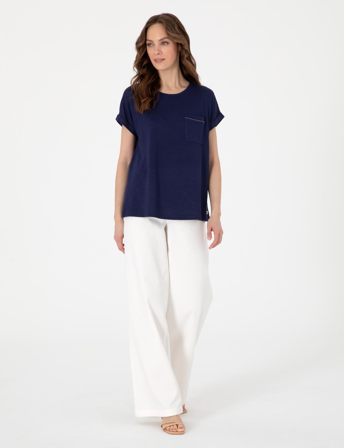 Lacivert Regular Fit Tişört - 50301440018