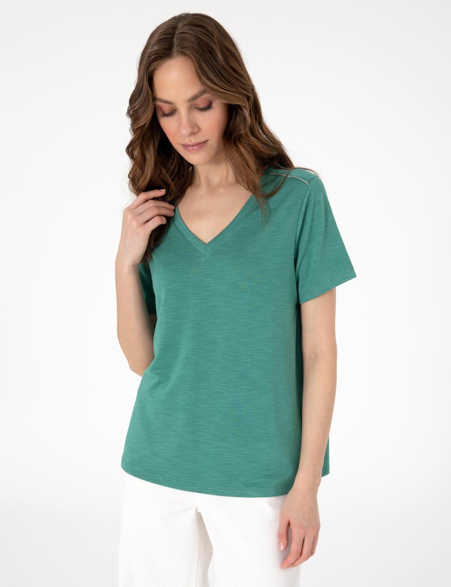 Yeşil Regular Fit Tişört