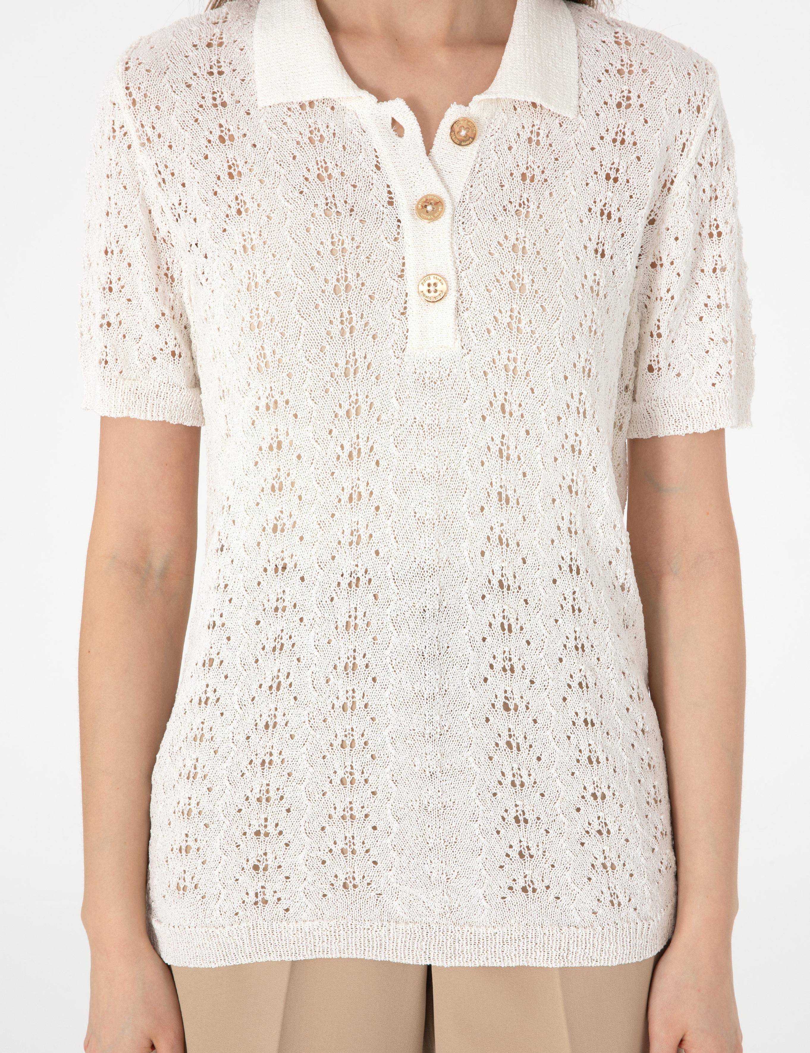 Beyaz Triko Tişört