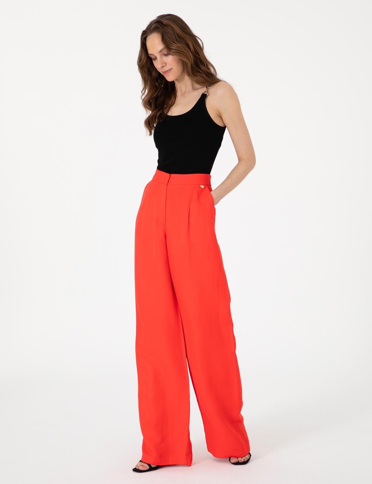 Nar Çiçeği Kumaş Pantolon - 50289370005