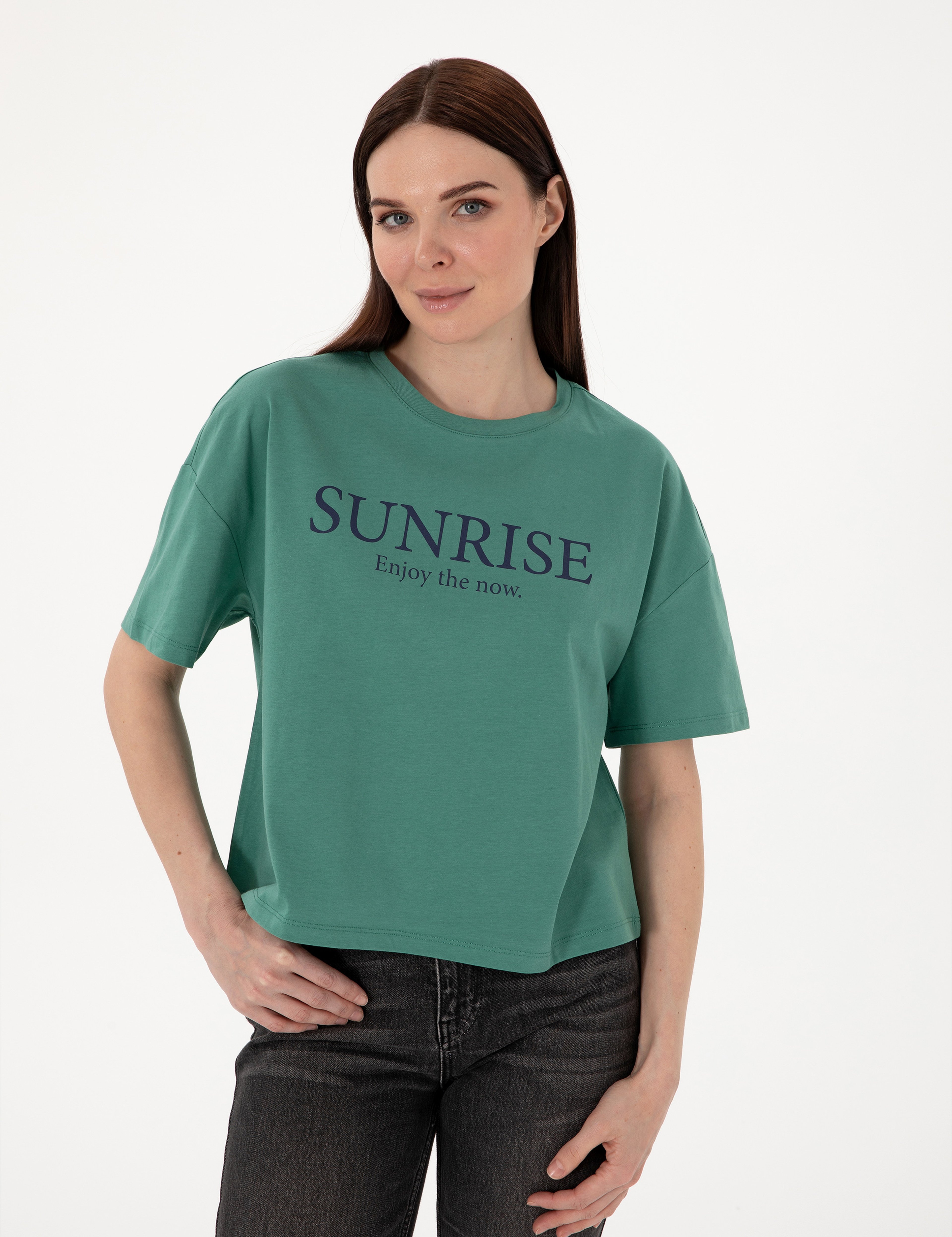 Yeşil Regular Fit Tişört - Image 3