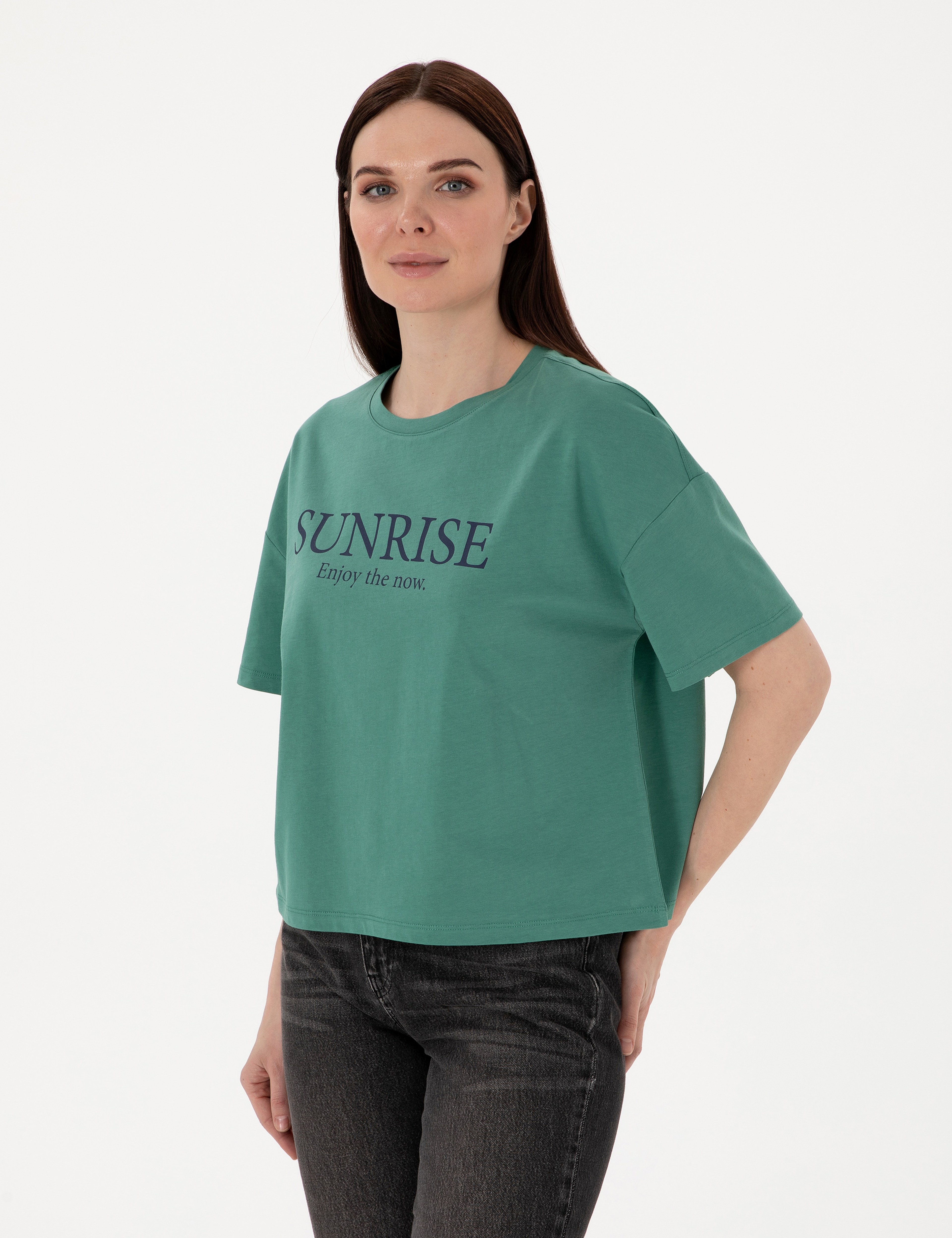 Yeşil Regular Fit Tişört - Image 1