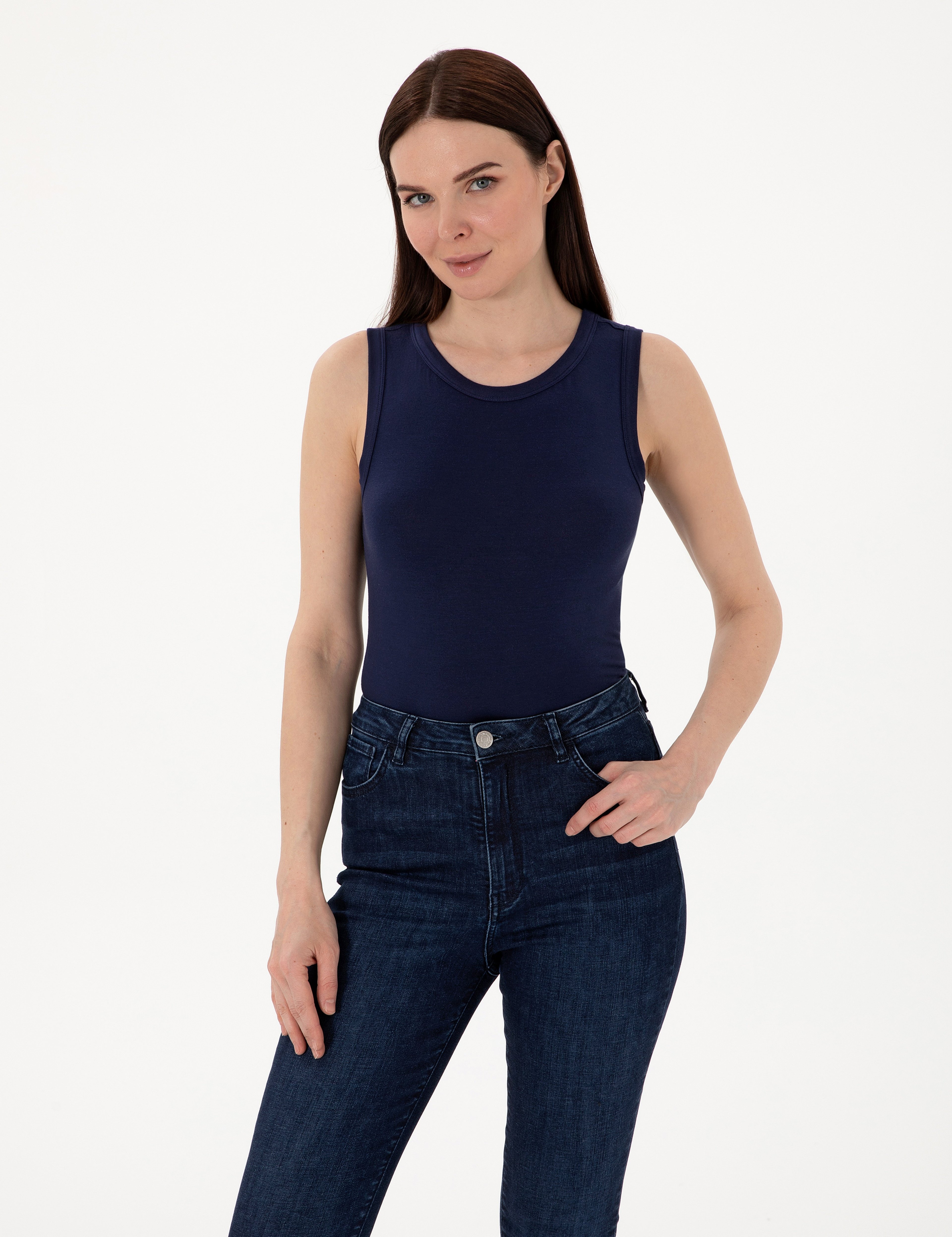 Lacivert Extra Slim Fit Tişört - Image 1