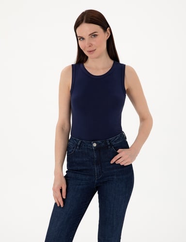 Lacivert Extra Slim Fit Tişört