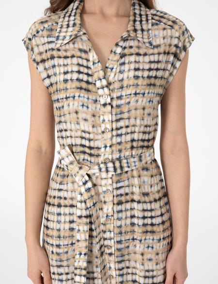 Bej Regular Fit Dokuma Elbise - 50306975004