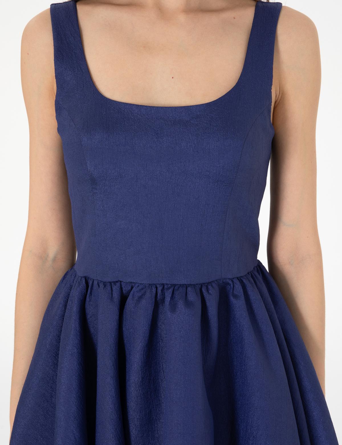 İndigo Dokuma Elbise - 50309407012