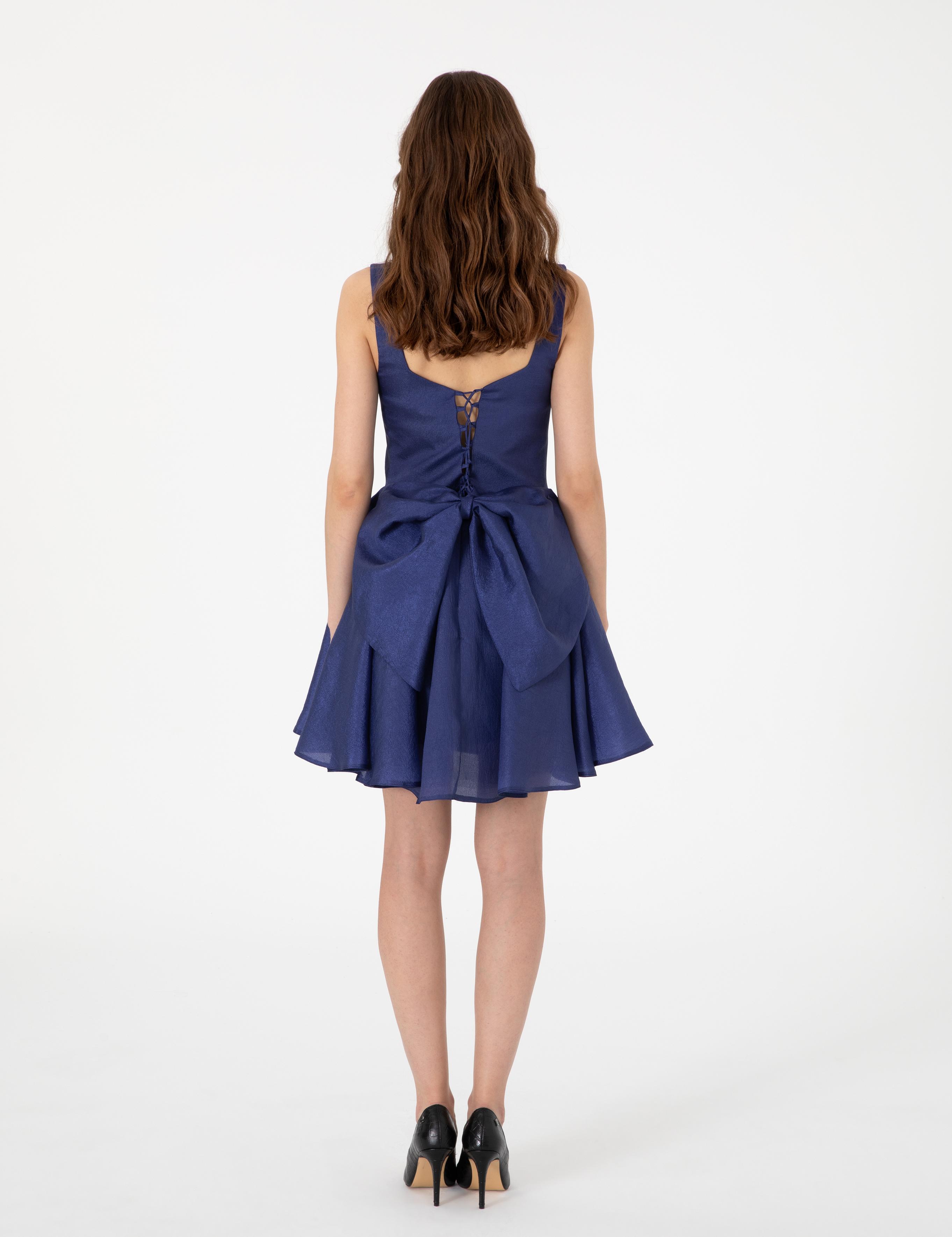 İndigo Dokuma Elbise