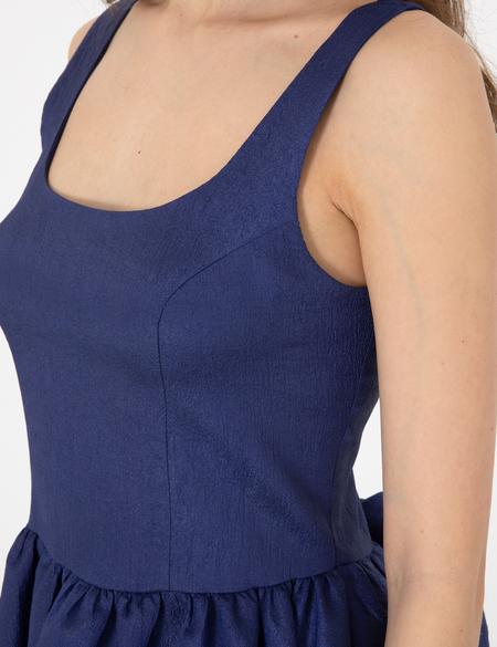 İndigo Dokuma Elbise - 50309407012