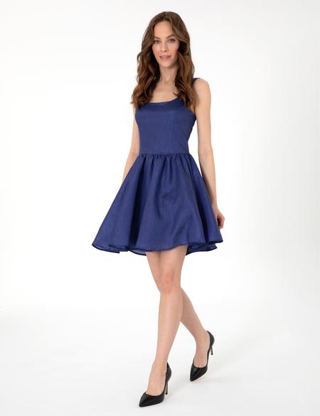 İndigo Dokuma Elbise - 50309407012