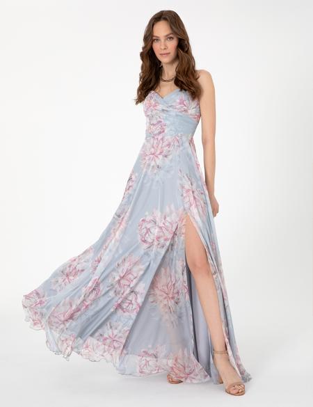 Gri Regular Fit Desenli Elbise - 50309397003