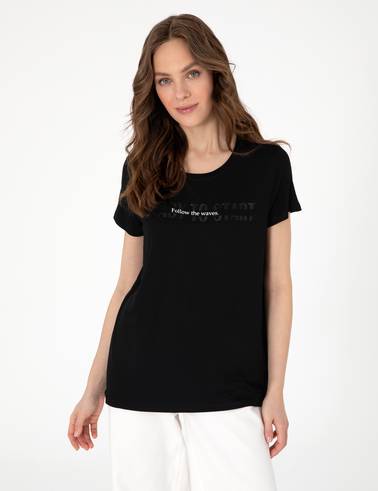Siyah Regular Fit Tişört